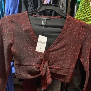 Bed/ black crop top, forever21 small brand new
